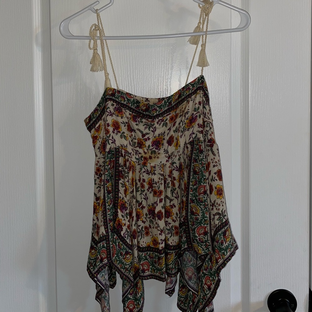 Vintage. Knitted Spaghetti Strap Blouse